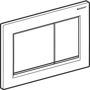 Кнопка смыва Geberit Omega 30 хром, декоративные полоски матовый хром (115.080.KH.1)