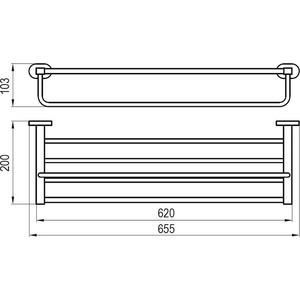Полка для полотенец Ravak Chrome CR 330.00 66 см (X07P194)