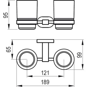 Стакан для ванной Ravak Chrome CR 220.00 двойной (X07P189)