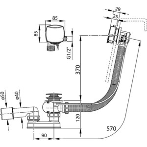 Слив-перелив с наполнением Ravak (X01438) хром
