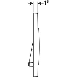 Кнопка смыва Geberit Sigma 20 черный, декоративные кольца хром (115.882.KM.1)