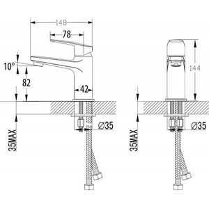 Смеситель для раковины Milardo Niagara (NIASB00M01)