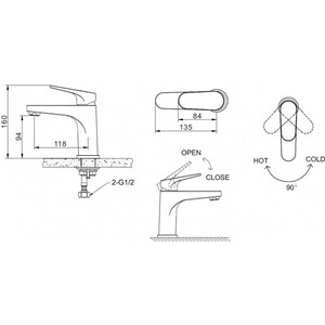 Смеситель для раковины Bravat Eler (F1191238CP-RUS)