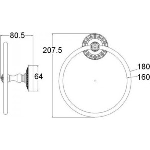 Полотенцедержатель ZorG Antic кольцо, бронза (AZR 11 BR)