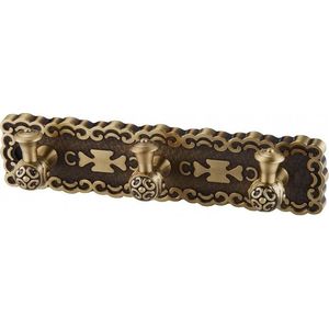 Планка с 3 крючками ZorG Antic бронза (AZR 17 BR)