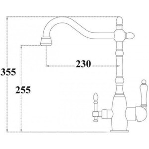 Смеситель для кухни ZorG под фильтр, бронза (ZR 312 YF-33-BR)