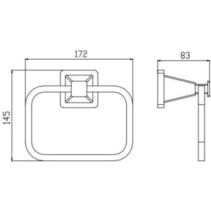 Полотенцедержатель Kaiser Moderne кольцо, хром (KH-1031)