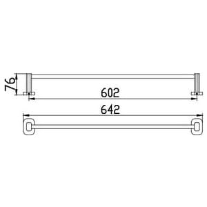 Полотенцедержатель Kaiser Moderne хром (KH-1037)