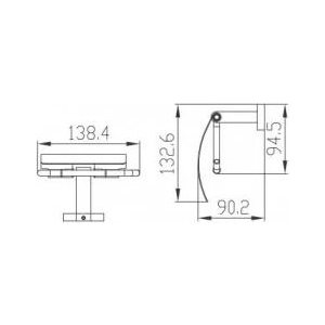 Держатель туалетной бумаги Kaiser Gerade с крышкой, хром (KH-2010)