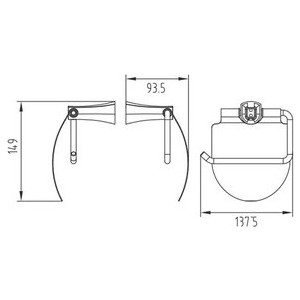 Держатель туалетной бумаги Kaiser Konus с крышкой, хром (KH-2020)