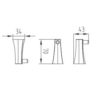 Крючок Kaiser Konus хром (KH-2022)