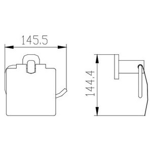 Держатель туалетной бумаги Kaiser Oval с крышкой, хром (KH-2040)