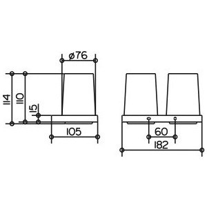 Стакан для ванной Keuco Edition 11 двойной (11151019000)