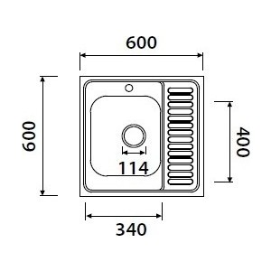 Кухонная мойка Kaiser Classic KSS-6060L левая, нержавеющая сталь (KSS-6060L)