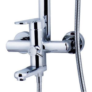 Душевая система Kaiser Arena, со смесителем, хром, белая лейка (36182)