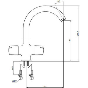 Смеситель для кухни Kaiser Topaz хром (17062)