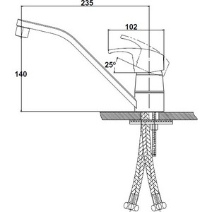 Смеситель для кухни Kaiser Leon хром (19300)