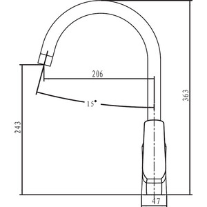 Смеситель для кухни Kaiser Glory хром (69044)