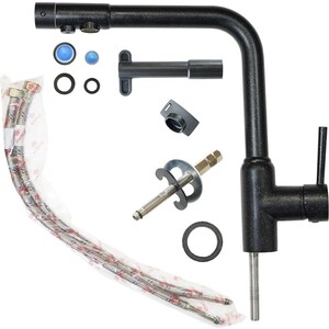 Смеситель для кухни Kaiser Teka под фильтр, черный глянцевый (13044-2)