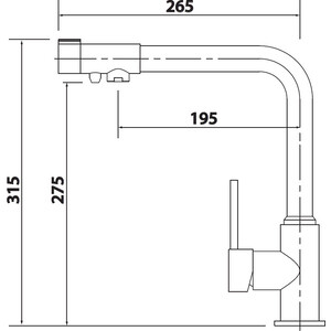 Смеситель для кухни Kaiser Teka Sandbeige под фильтр, песочный мрамор (13044-4)