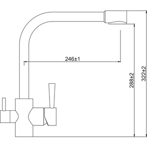 Смеситель для кухни Kaiser Merkur Sand под фильтр песочный (26044-8)