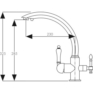 Смеситель для кухни Kaiser Vincent Pearl под фильтр, черный мрамор (31244-5)