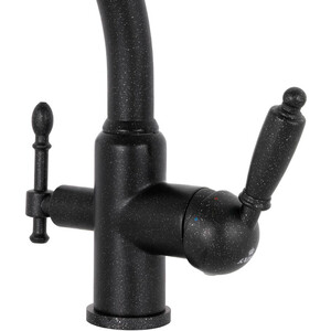Смеситель для кухни Kaiser Vincent Pearl под фильтр, черный мрамор (31244-5)