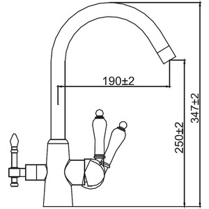 Смеситель для кухни Kaiser Vincent Sandbeige под фильтр, песочный мрамор (31744-4)