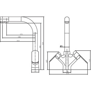 Смеситель для кухни Kaiser Arena Bronze под фильтр, бронза (33066-1)