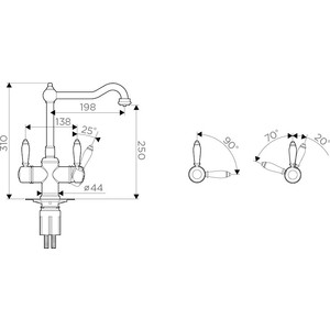Смеситель для кухни Omoikiri Tottori SI античное серебро (4994046)