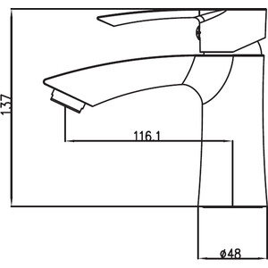 Смеситель для раковины Kaiser Aurora хром (67011)