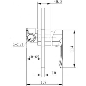 Смеситель для душа Kaiser Aurora скрытый монтаж, хром (67177)