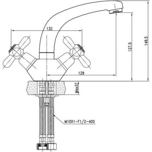 Смеситель для раковины Kaiser Carlson хром (11011)