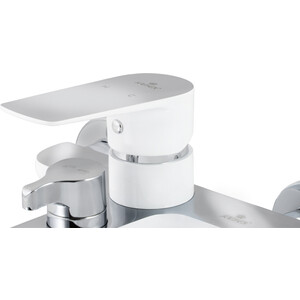 Смеситель для ванны Kaiser Atrio белый/хром с душем, хром (60022)