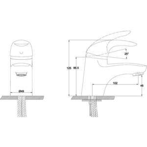 Смеситель для раковины Kaiser Safira хром (15011)