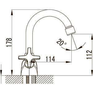 Смеситель для раковины Kaiser Crystal хром (28111)