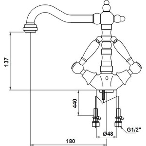 Смеситель для раковины Kaiser Vincent хром (31011)