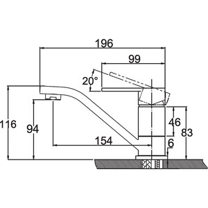 Смеситель для раковины Kaiser Sonat хром (34010)