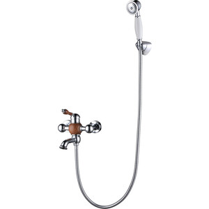 Смеситель для ванны Kaiser Wood хром/дерево (61022)