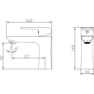 Смеситель для раковины Kaiser Glory белый/хром (69111)