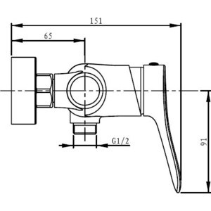 Смеситель для душа Kaiser Sena хром (74077)