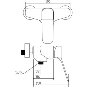 Смеситель для душа Kaiser Sona хром (75077)