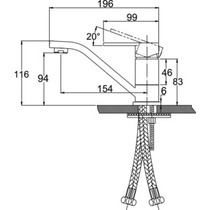 Смеситель для раковины Kaiser Sonat белый (34010-4)