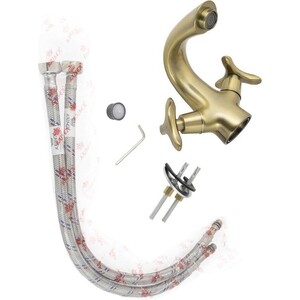 Смеситель для раковины Kaiser Trio Bronze бронза (57011-1)