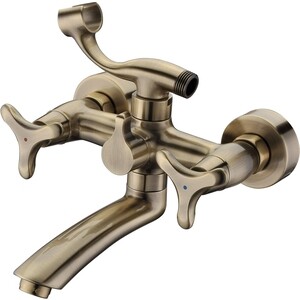 Смеситель для ванны Kaiser Trio Bronze поворотный излив, бронза (57122-1)