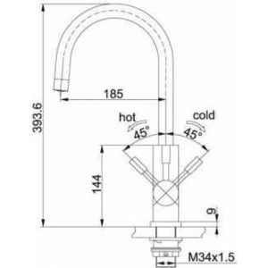 Смеситель для кухни Franke Eos Clear Water под фильтр, нержавеющая сталь (120.0179.979)