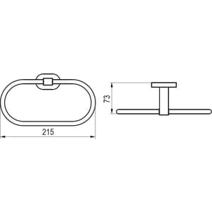 Полотенцедержатель Ravak Chrome кольцо, хром (X07P190)