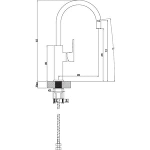 Смеситель для кухни Elghansa Kitchen хром (56B1498)