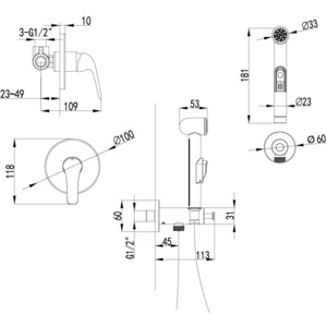 Гигиенический душ Lemark Plus Advance с гигиеническим набором (LM1219C)