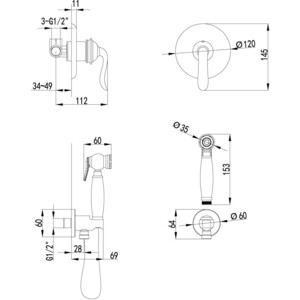 Гигиенический душ Lemark Brava с гигиеническим набором (LM4719G)